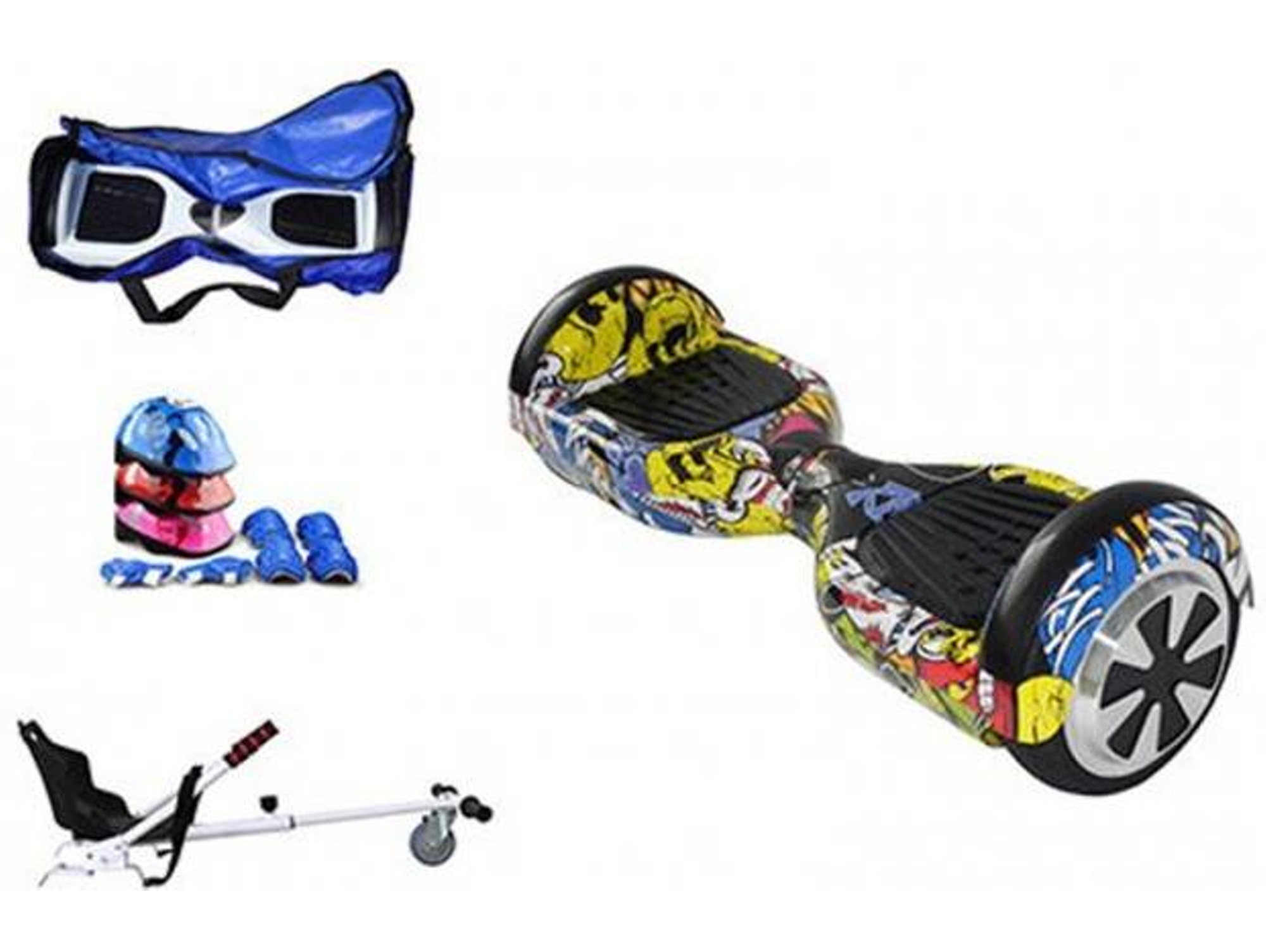 Hoverboard L-LINK con Funda/Protecciones/Kart Multicolor