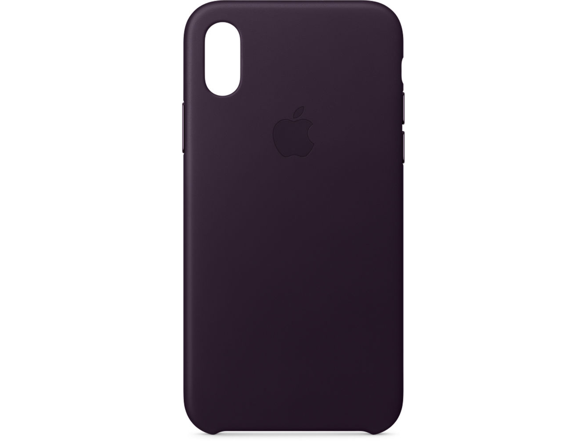 Carcasa APPLE Leather aubergine iPhone X negro