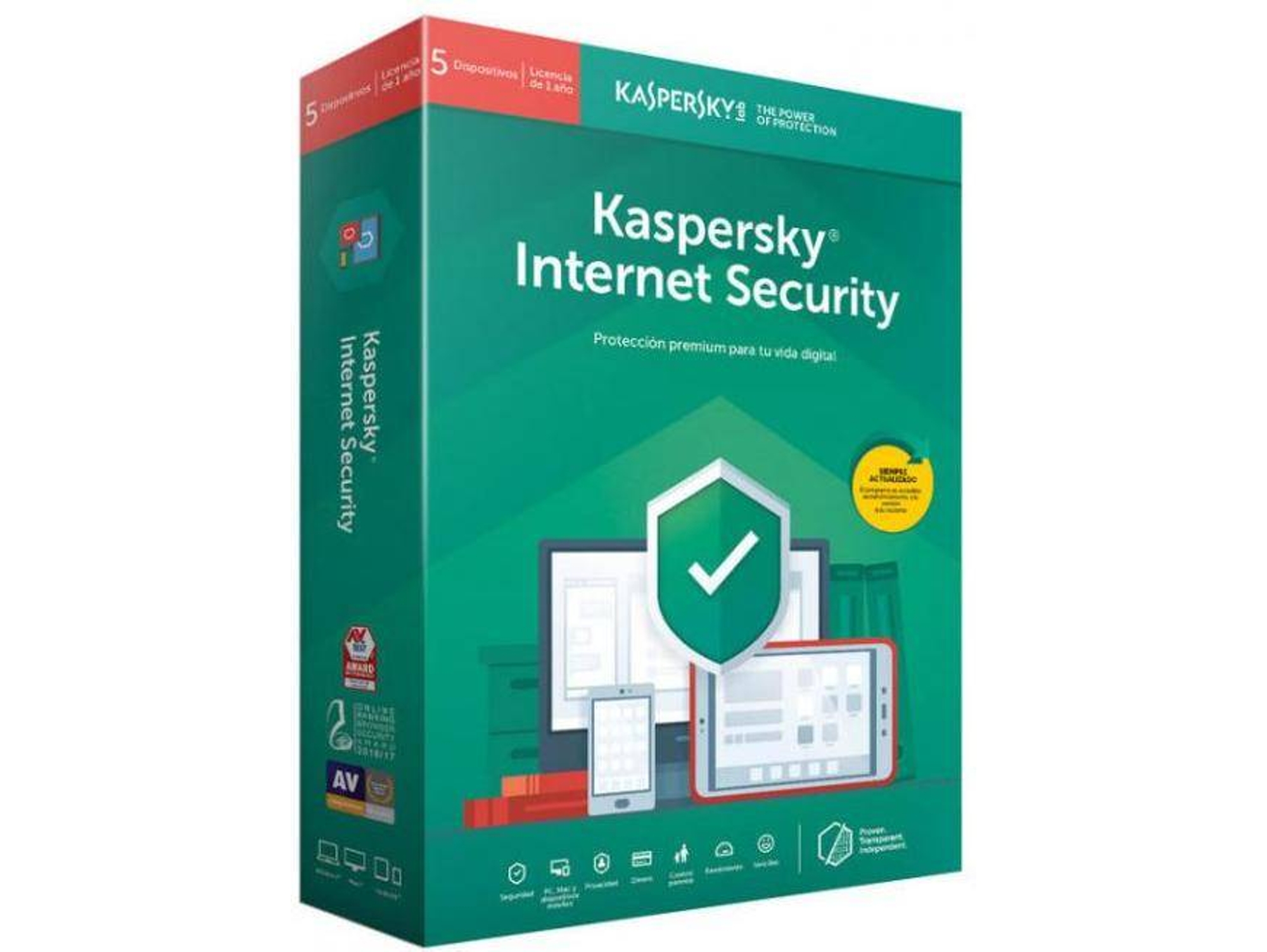 Software KASPERSKY Internet Security (5 Dispositivos - 1 Año)
