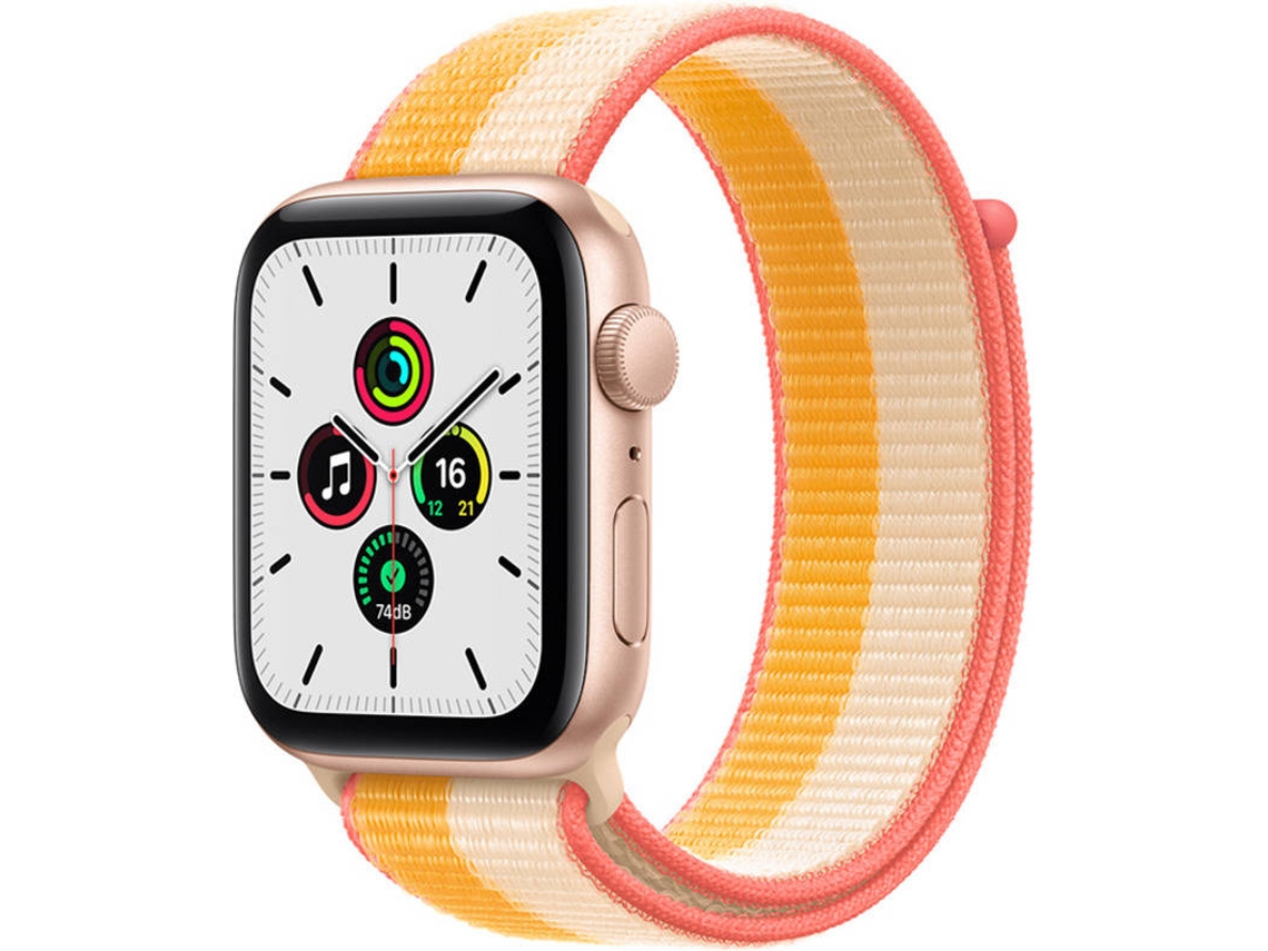 APPLE Watch SE GPS+Cellular 44 mm Oro con Correa Loop Deportiva Maíz/Blanco