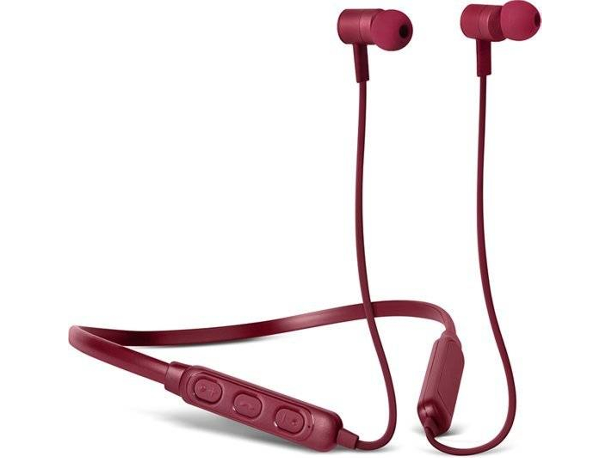Auriculares Bluetooth FRESH 'N REBEL Band-it (In ear - Micrófono - Rojo)