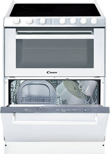 Cocina + Lavavajillas CANDY Trio 9503/1 W/U (41 L - Eléctrico de Vitrocerámica - Blanco)