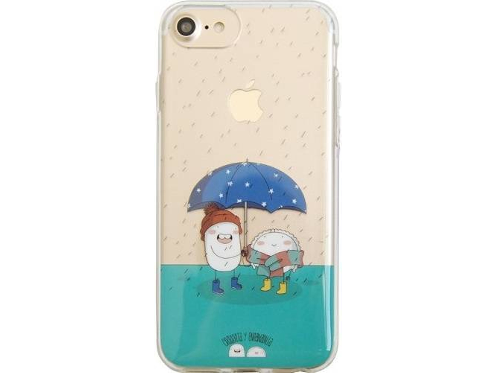 Carcasa iPhone 7, 8 CROQUETA Y EMPANADILLA Lluvia Multicolor