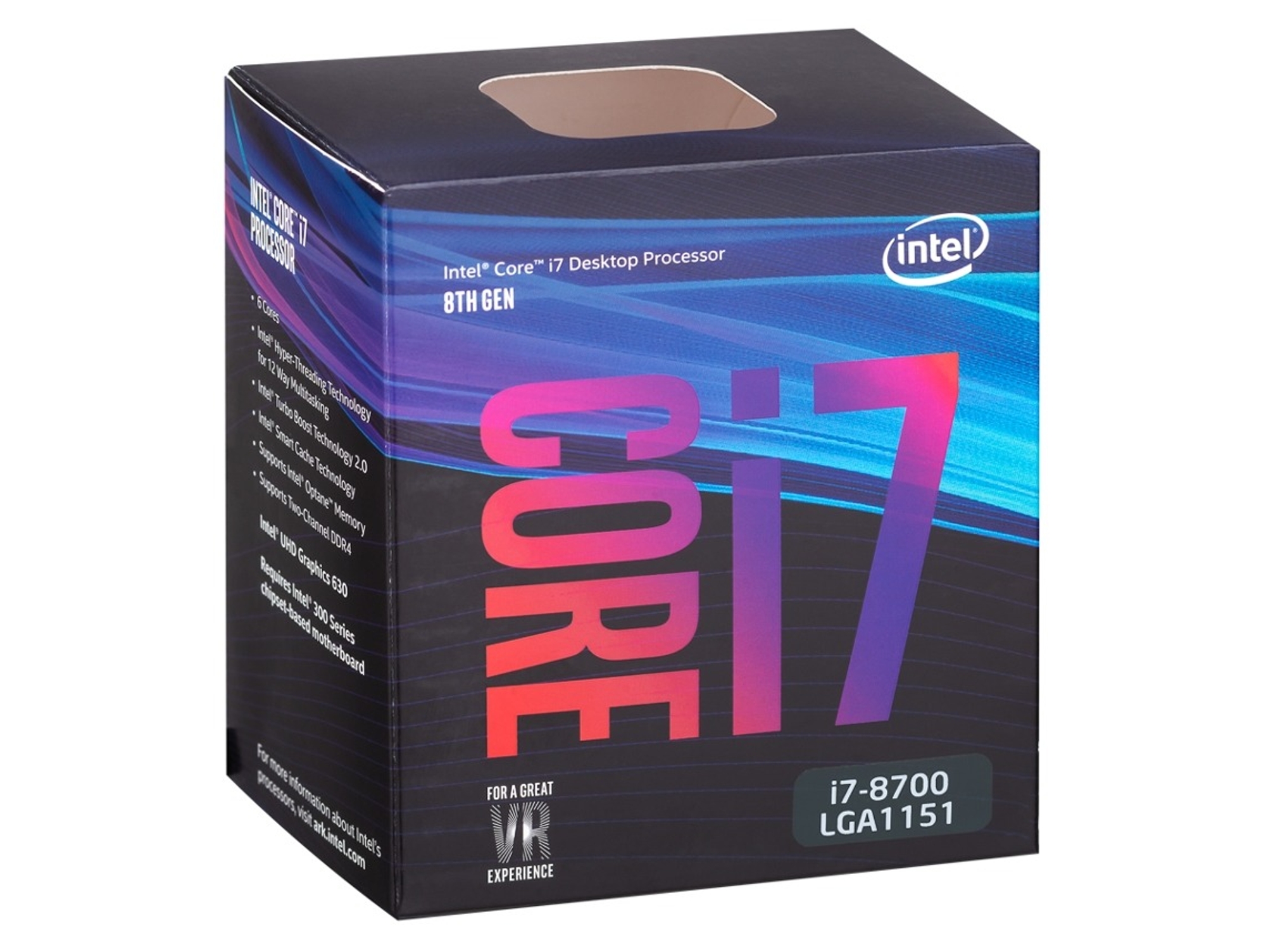 Procesador INTEL Core i7-8700 (Socket LGA1151 - Hexa-Core - 3.2 GHz)