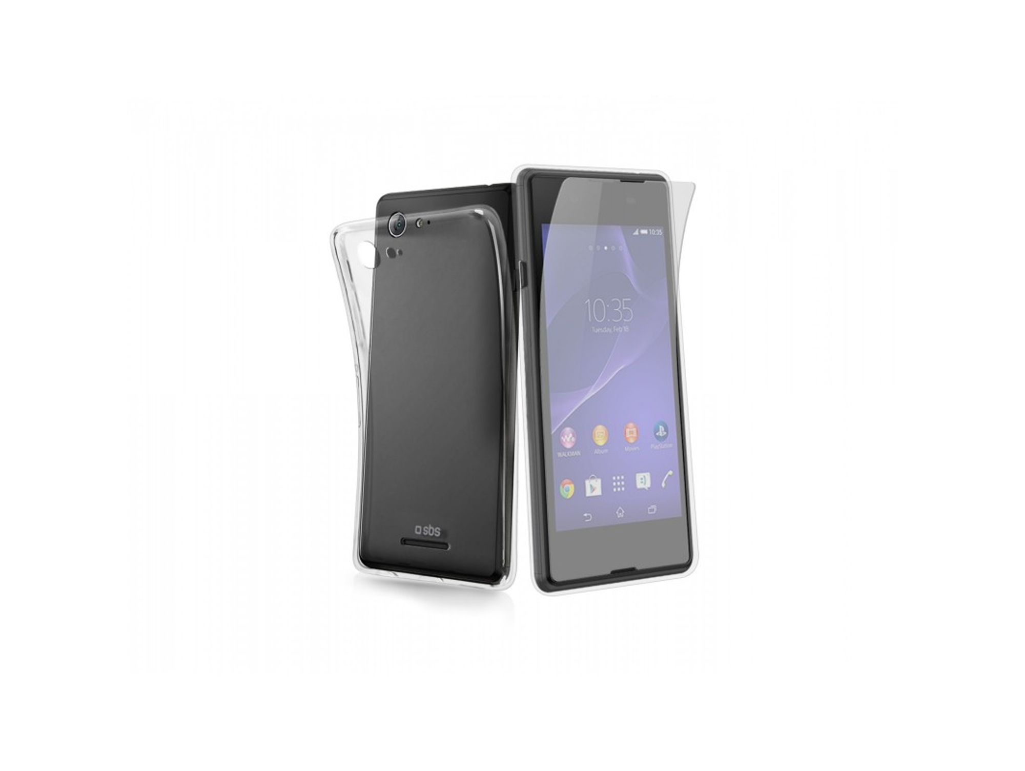 Carcasa y protector de pantalla SBS Aero Sony Xperia E3 transparente