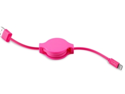 Cable PURO Retráctil (USB - Lightning - 0.8 m - Rosa)
