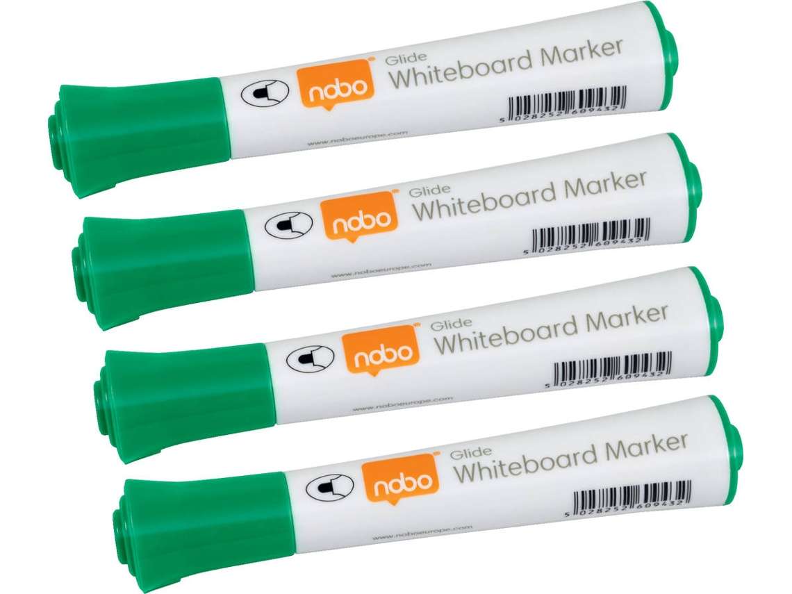 Set de 10 rotuladores NOBO con punta redonda de 2 mm (verde)