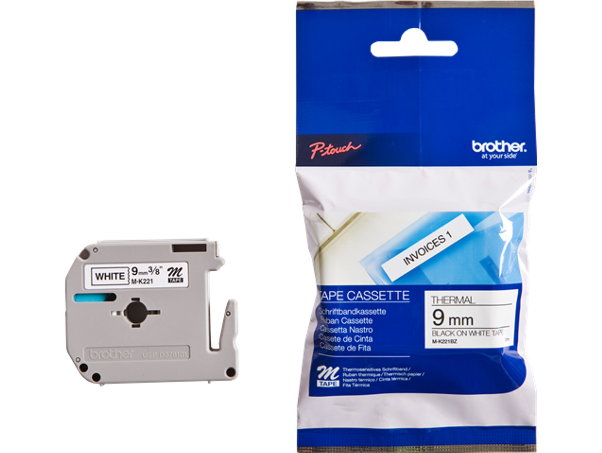 Cinta BROTHER MK221BZ laminada