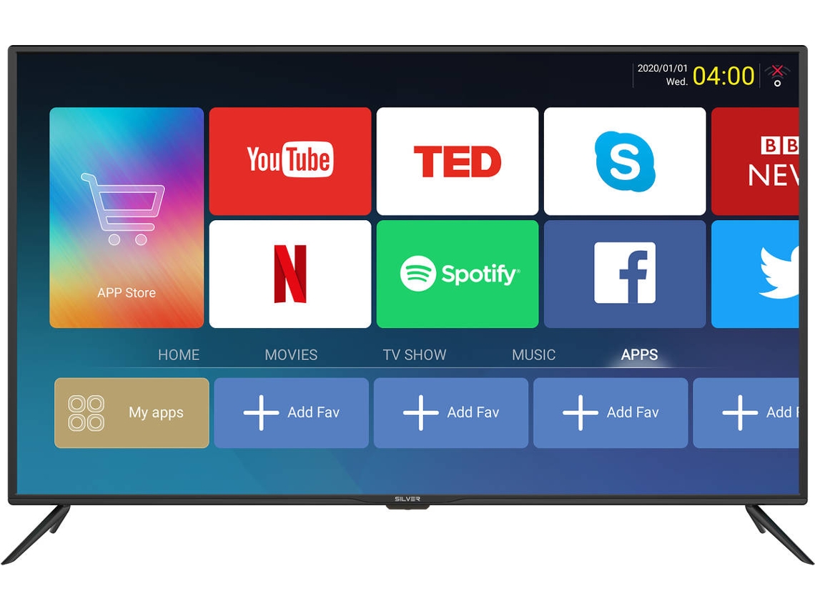 TV SILVER 410885 (LED - 55'' - 140 cm - 4K Ultra HD - Smart TV)
