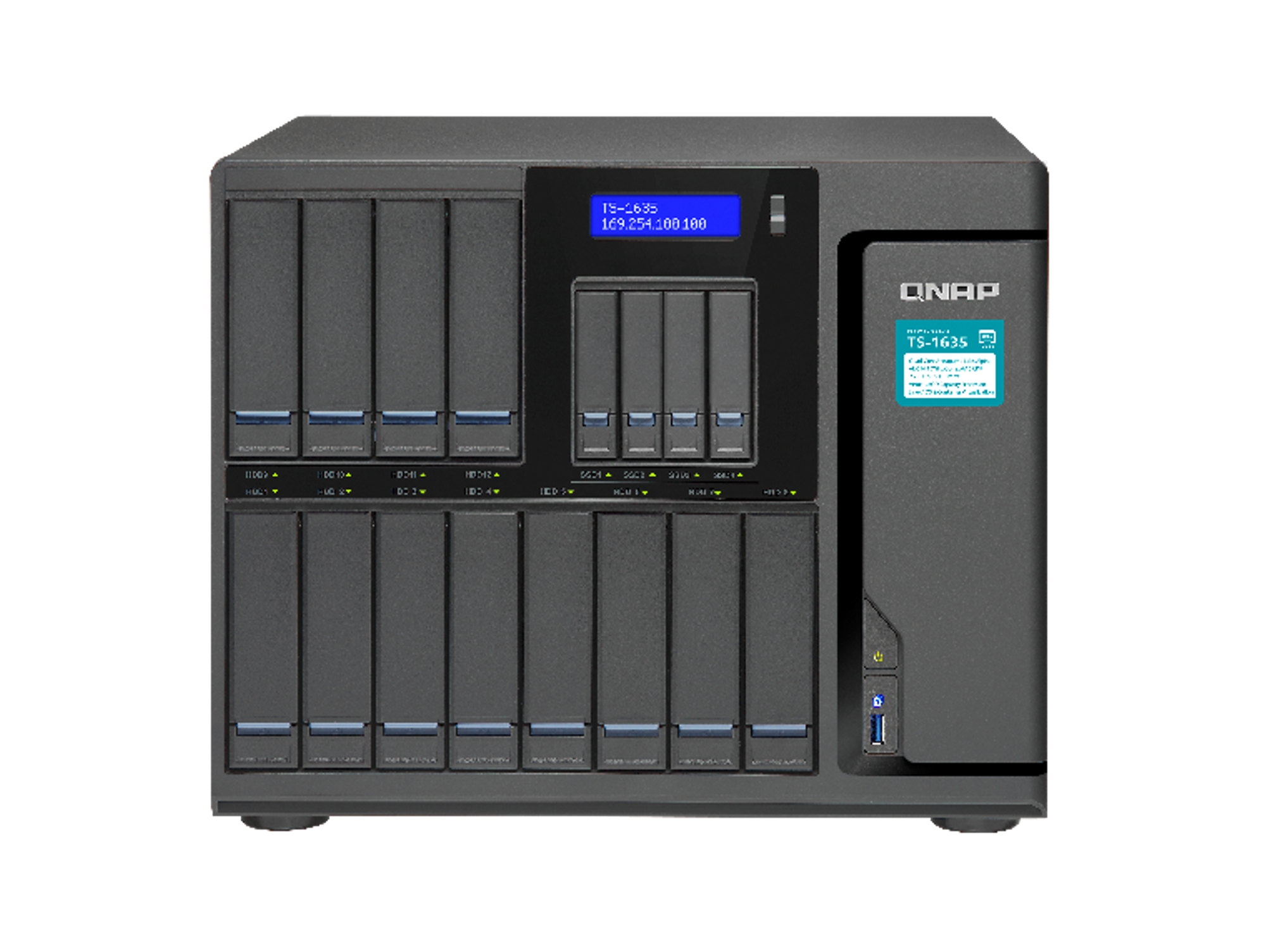 NAS QNAP Ts-1635-8G 16Bah (16 BahÃ­as - 0 TB)