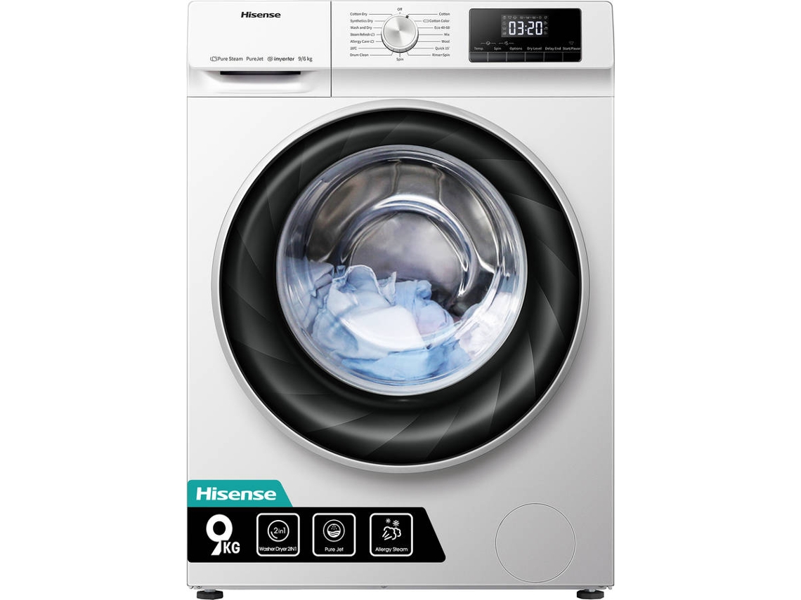 Lavasecadora HISENSE WDQY901418VJM (6/9 kg - 1400 rpm - Blanco)