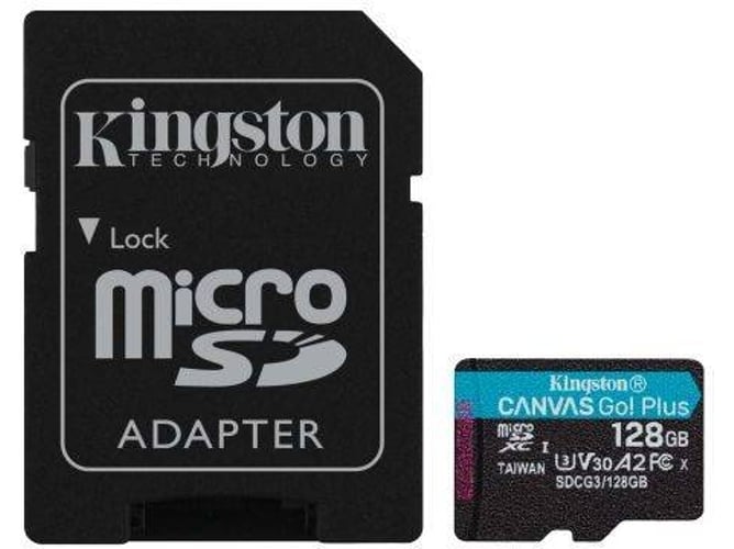 Tarjeta de Memória MicroSD KINGSTON Canvas Go Plus (128 GB - 170 MB/s)