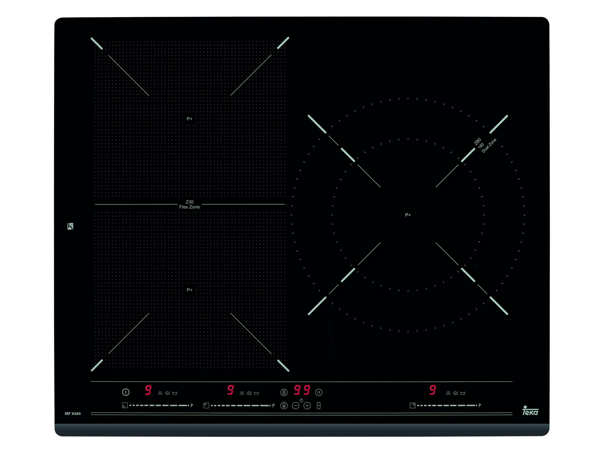 Placa de Inducción TEKA IND IZF 6320 (Eléctrica - 60 cm - Negro)