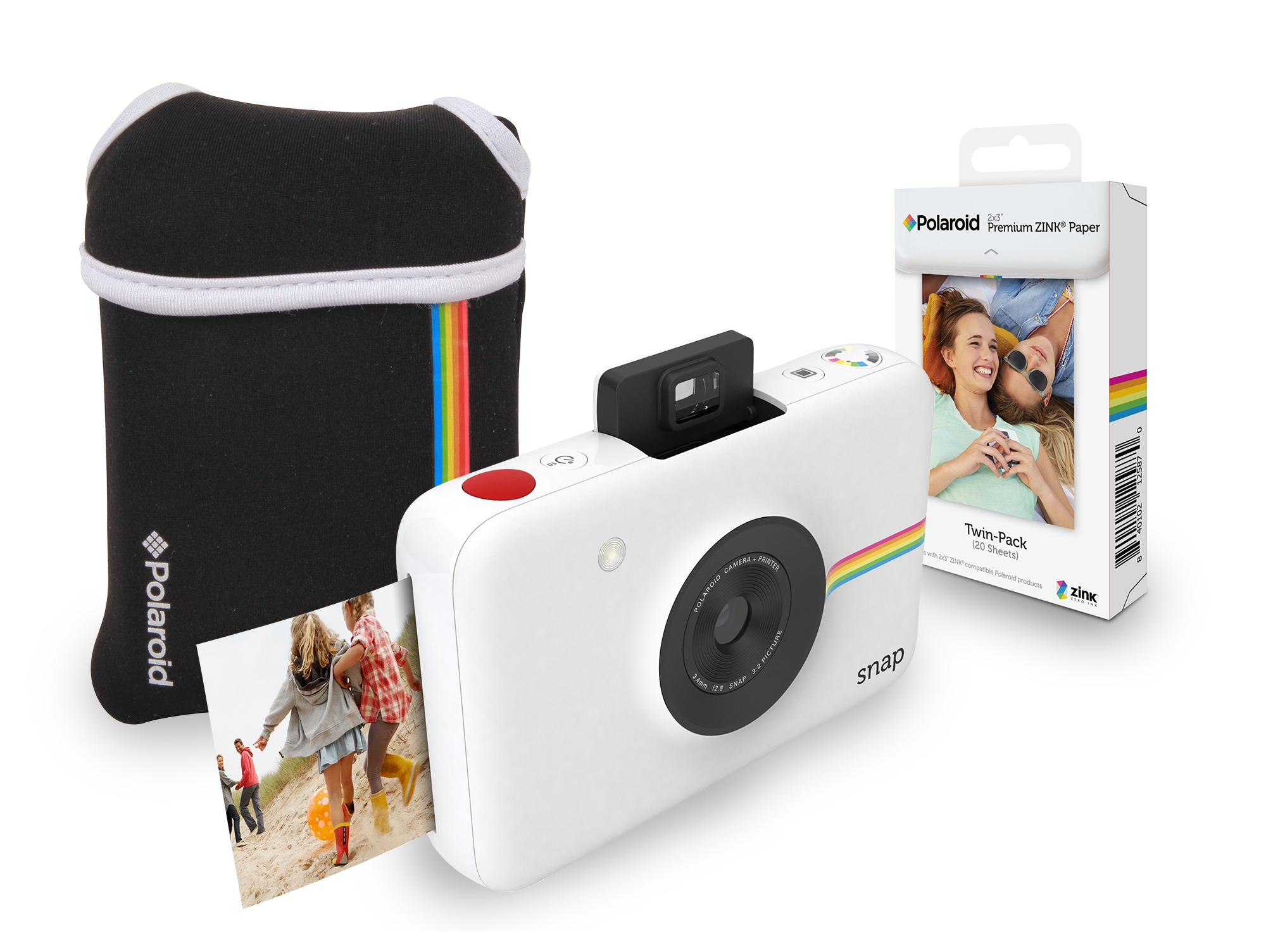 Kit Cámara Instantánea POLAROID Snap (Blanco - Obturación: Auto - Batería de polímero de litio 1100 mAh - 51x76mm)