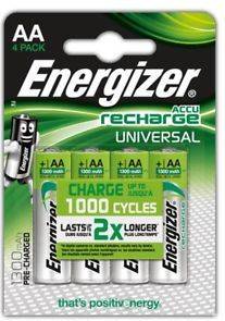 Pilas Recargables ENERGIZER HR06 1300mAh (4 unidades)