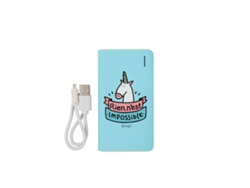 Powerbank MR. WONDERFUL Unicornio (6000 mAh - 2 USB - MicroUSB - Azul)