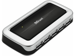 Hub TRUST 16131 (USB - 10 Puertas - Negro)
