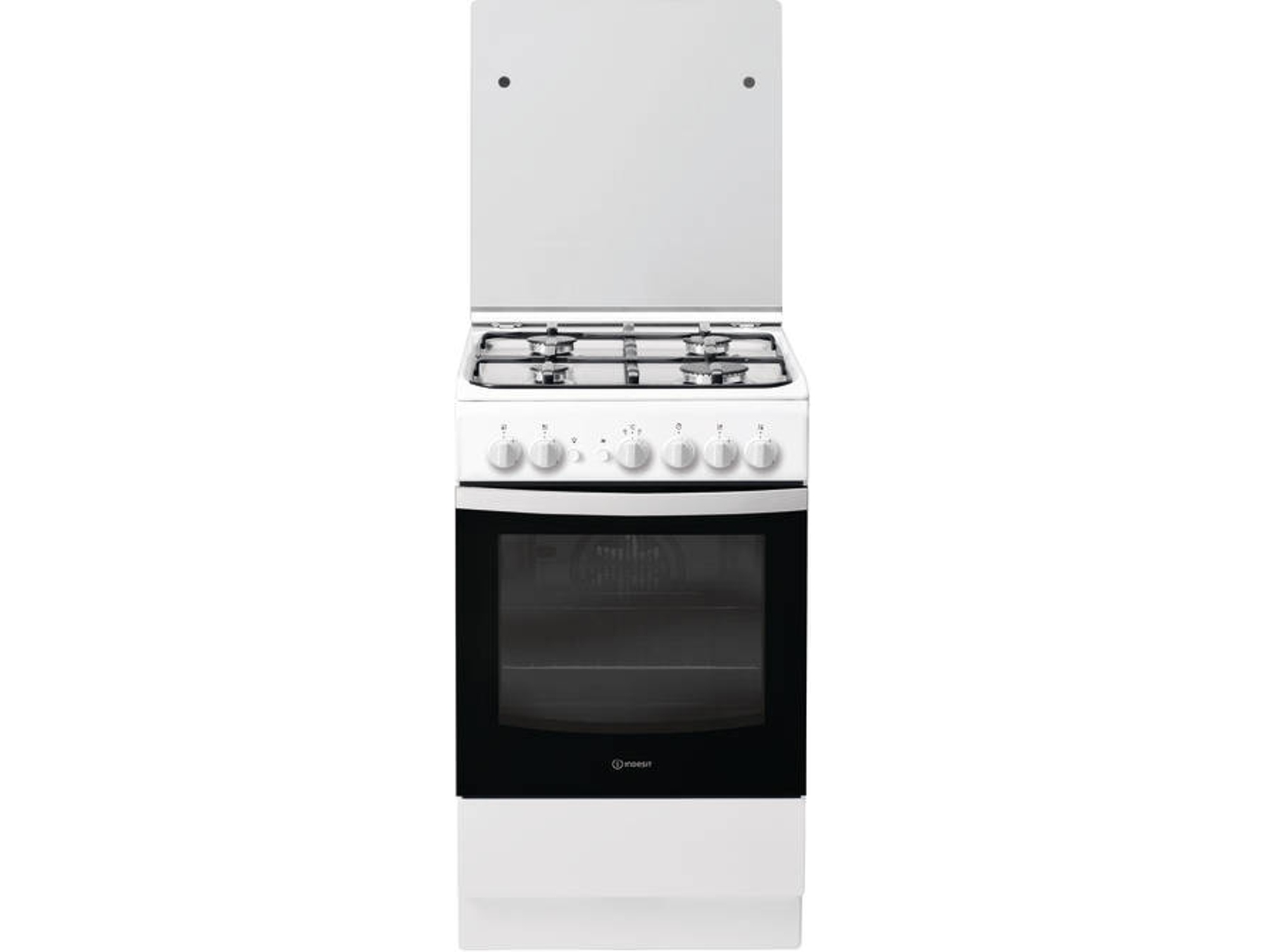 Cocina INDESIT IS5G1PMW (50 L - Gas Natural - Blanco)