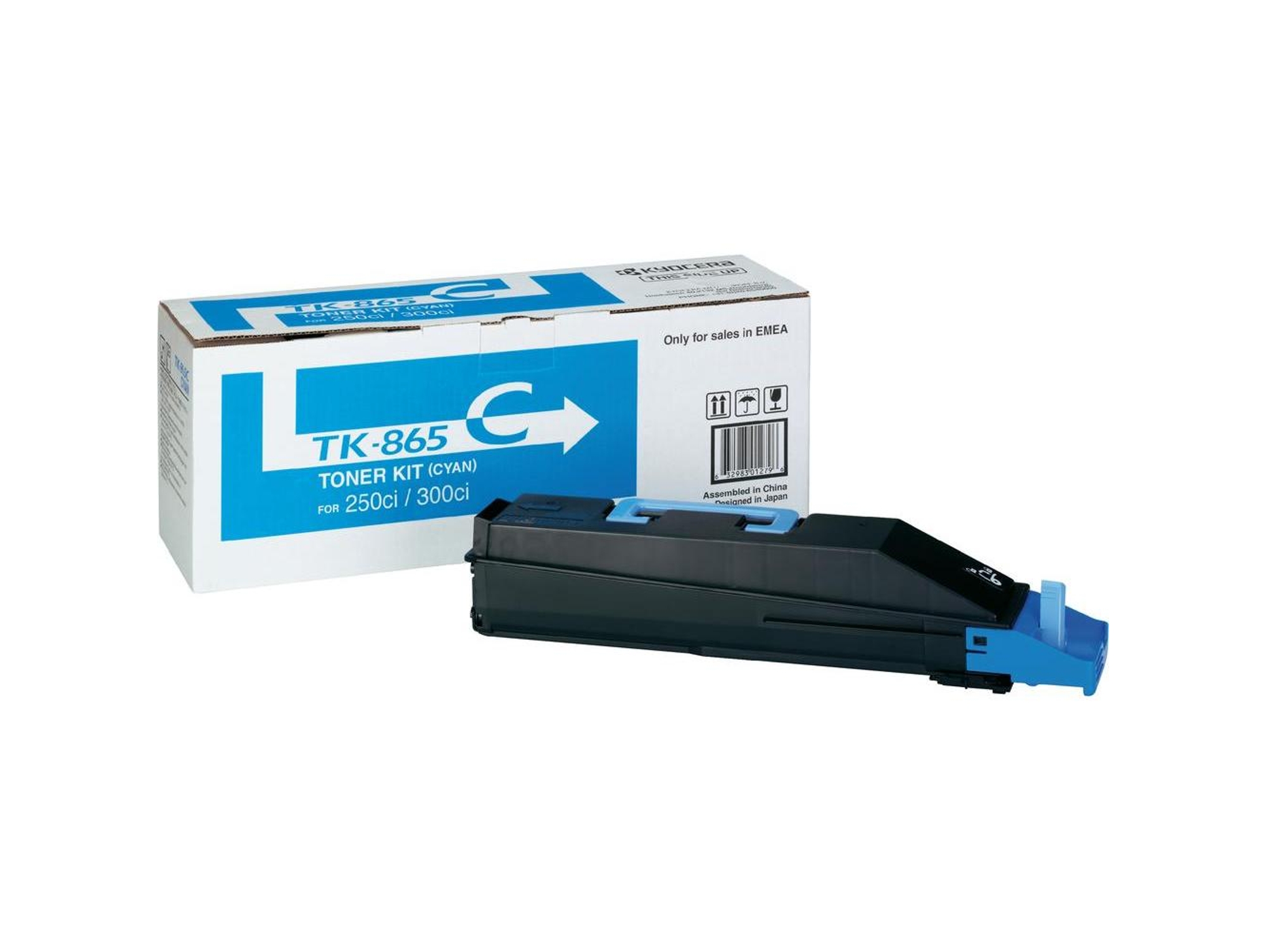 Cartucho de tóner Original KYOCERA TK 865C Cian  para TASKalfa 250ci, 300ci