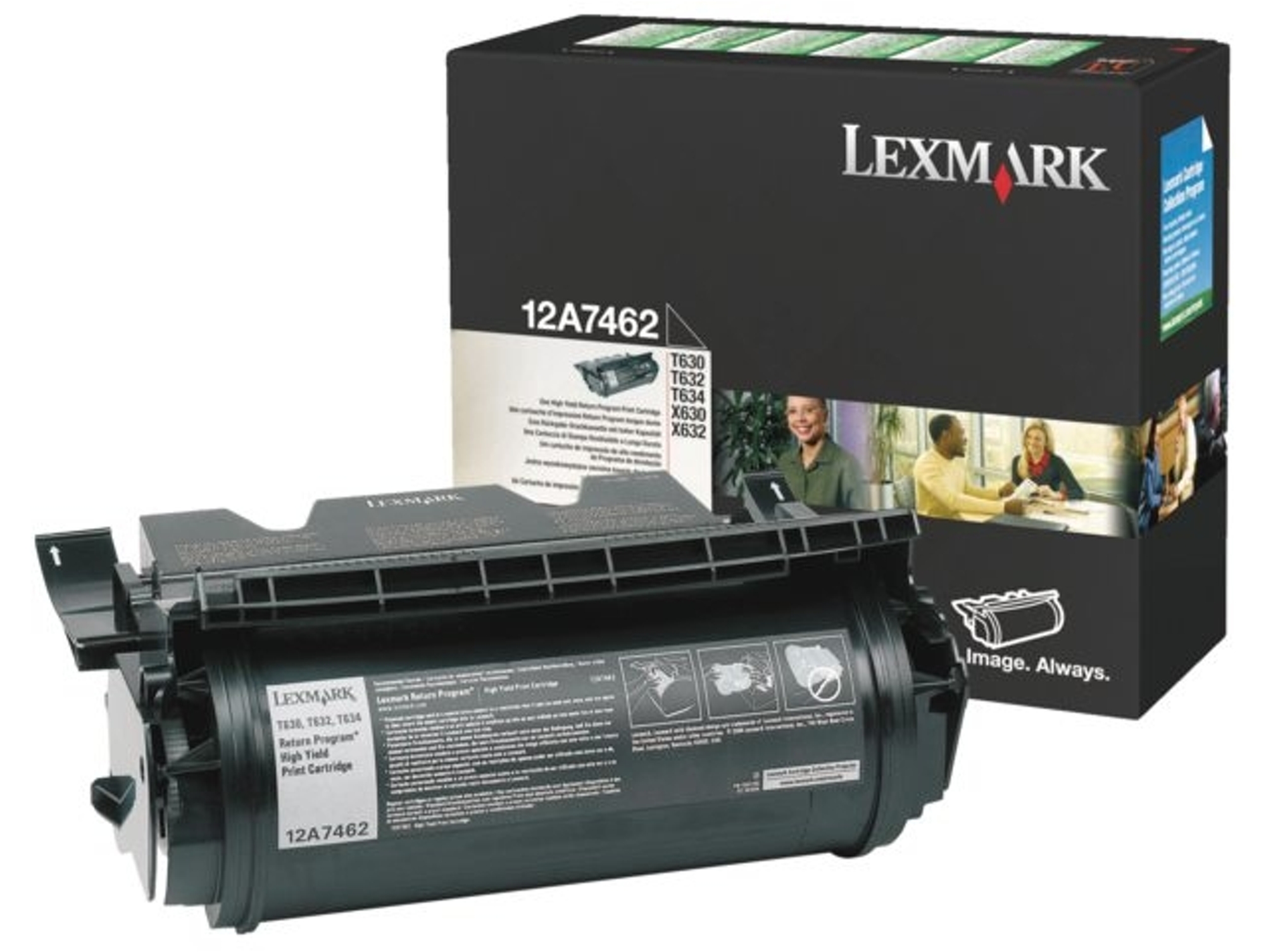 Tóner LEXMARK 12A7462  21000Pág. Negro