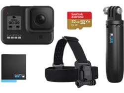 Cámara de Acción GOPRO HERO 8 Black Bundle (4K Ultra HD - 12 MP - Wi-Fi y Bluetooth)