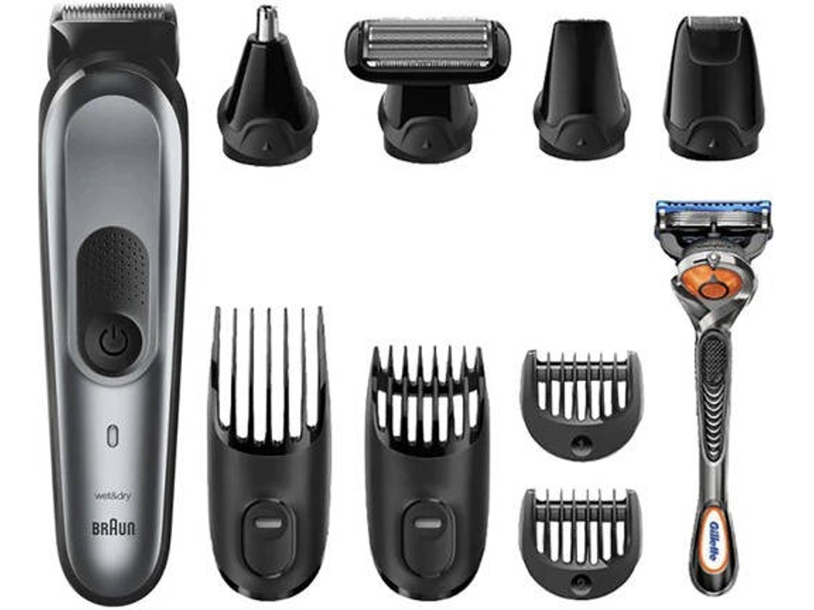 Afeitadora Multifunción BRAUN MGK S7 MGK72221 10 en 1 (Autonomía 100 min - Batería - 0.5 - 21 mm)