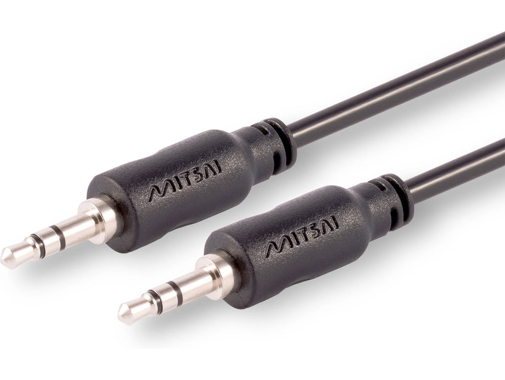 Cable Audio MITSAI Jack/Jack 3,5 mm Negro 1,5M