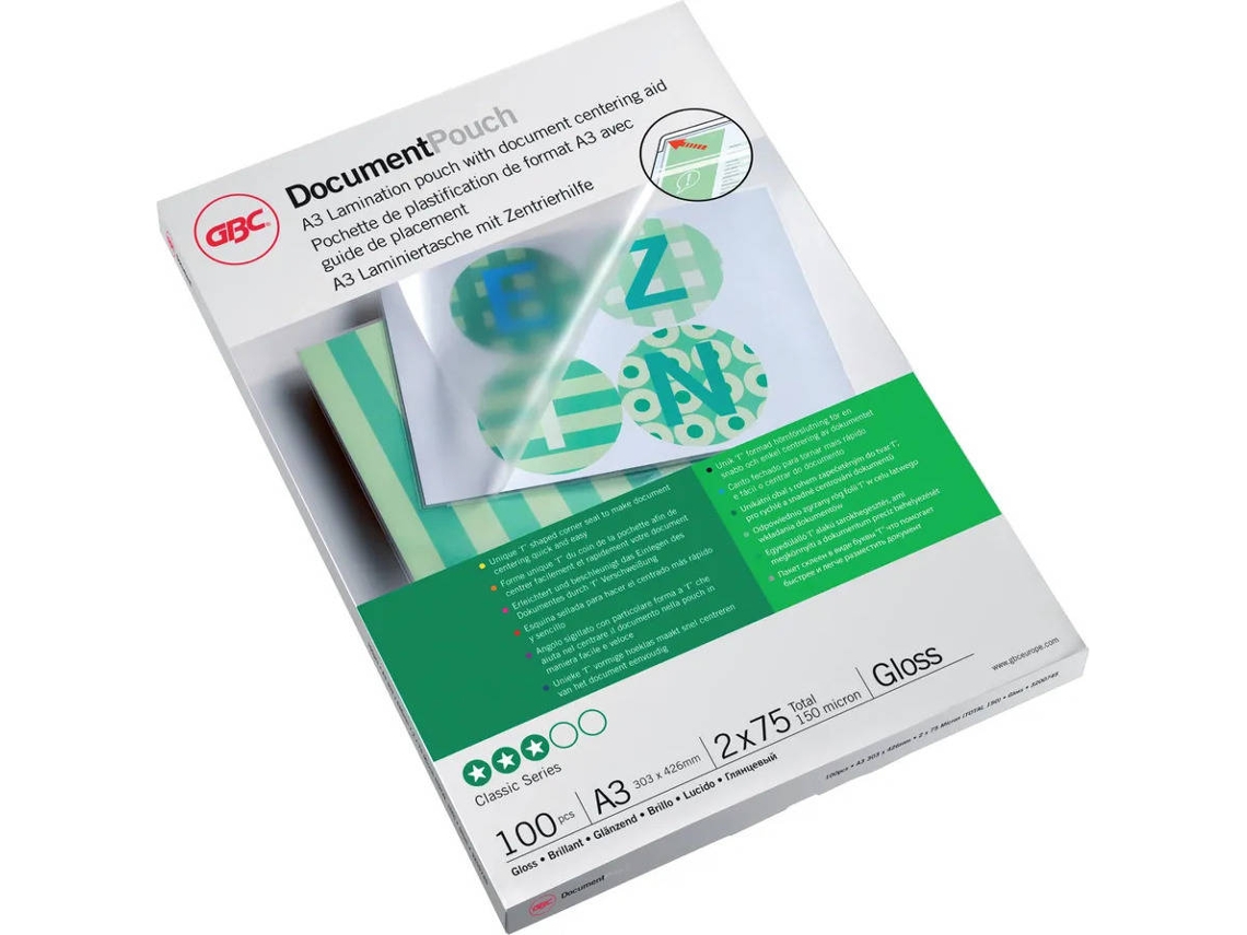 Bolsas de Plastificación GBC A3/75MIC PK100