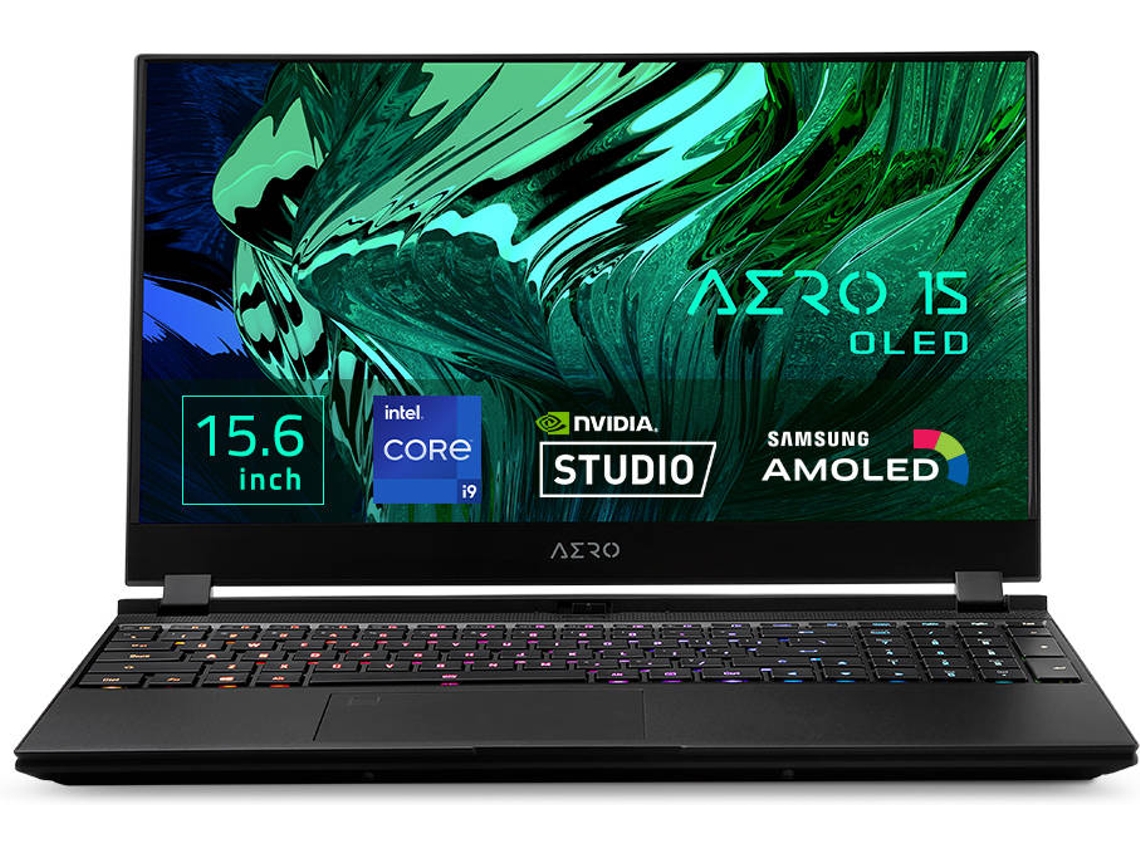 Portátil Gaming GIGABYTE Aero 15 OLED YD-93ES648SP (Intel Core i9-11980HK - NVIDIA GeForce RTX 3080 - RAM: 32 GB - 512 GB SSD - 15.6'')