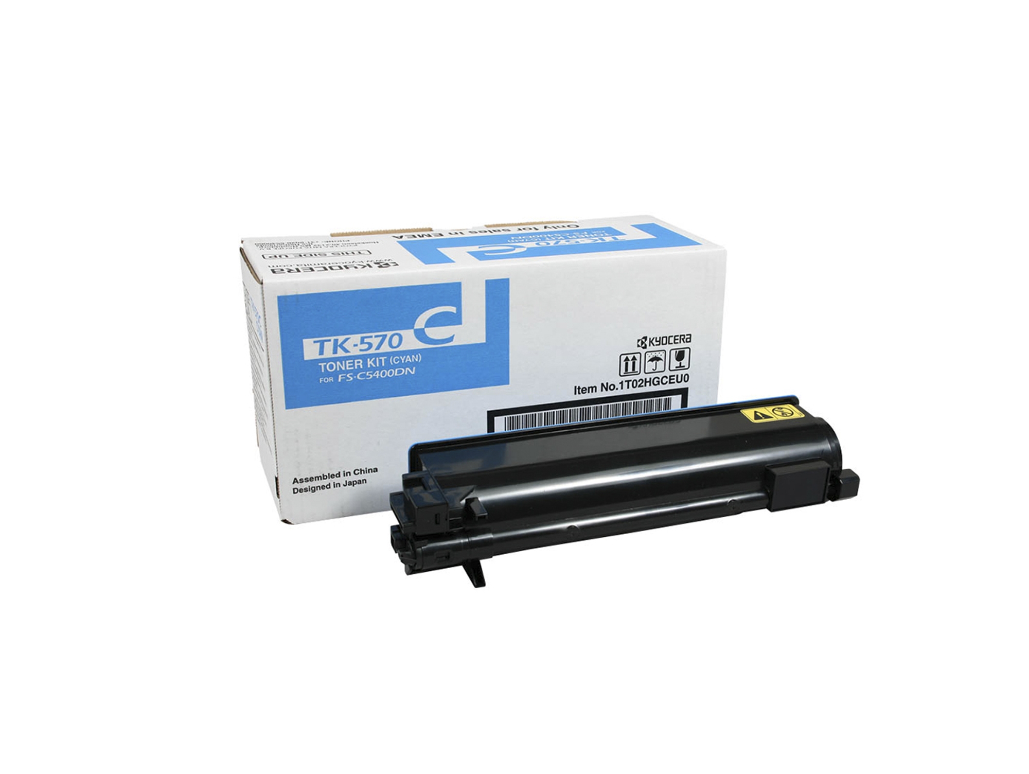 Cartucho de tóner Original KYOCERA TK 570C  Cian  para ECOSYS P7035cdn, P7035cdn/KL3, FS-C5400DN