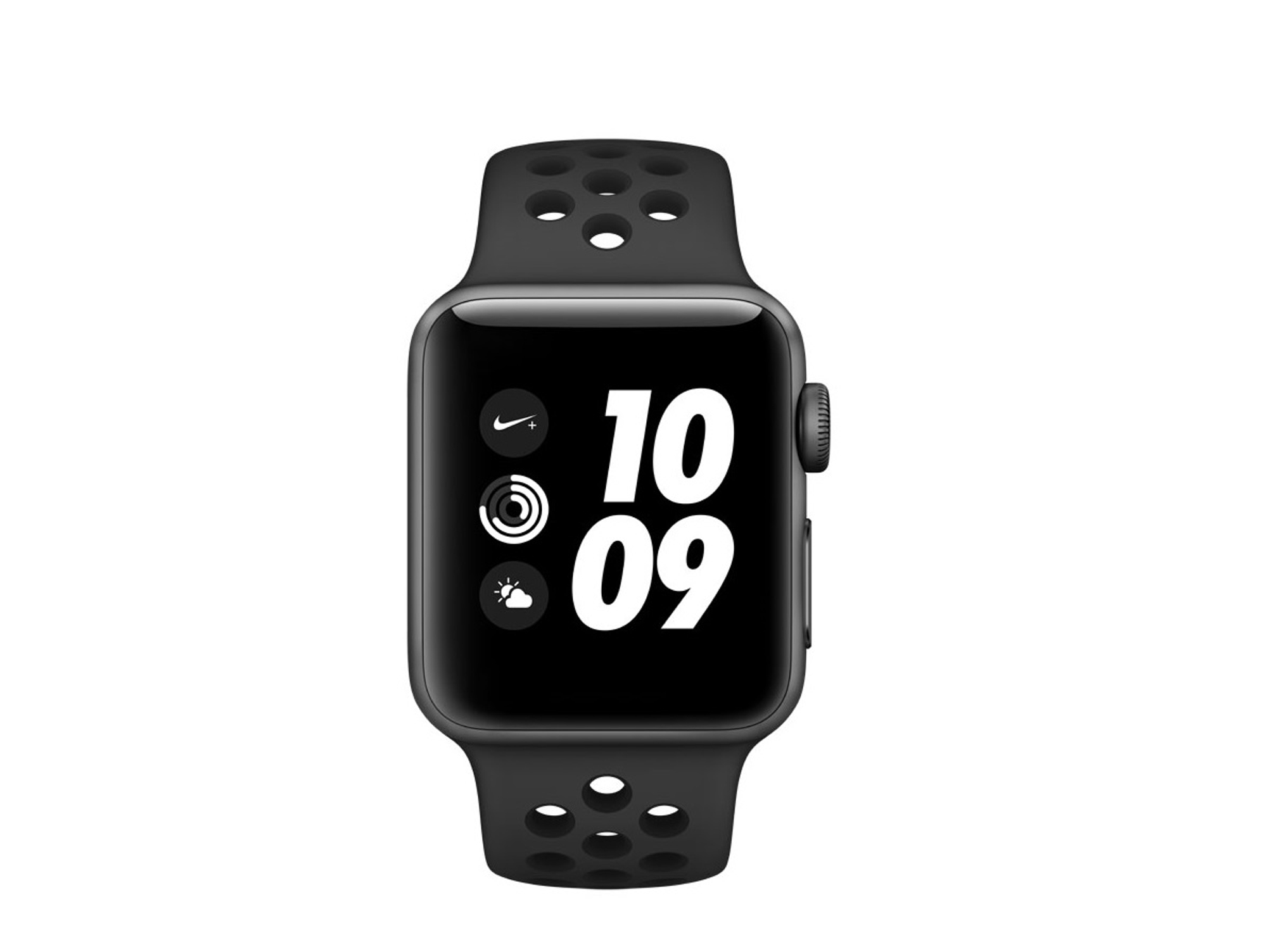 APPLE Watch Nike+ S2 38mm gris espacial, negro