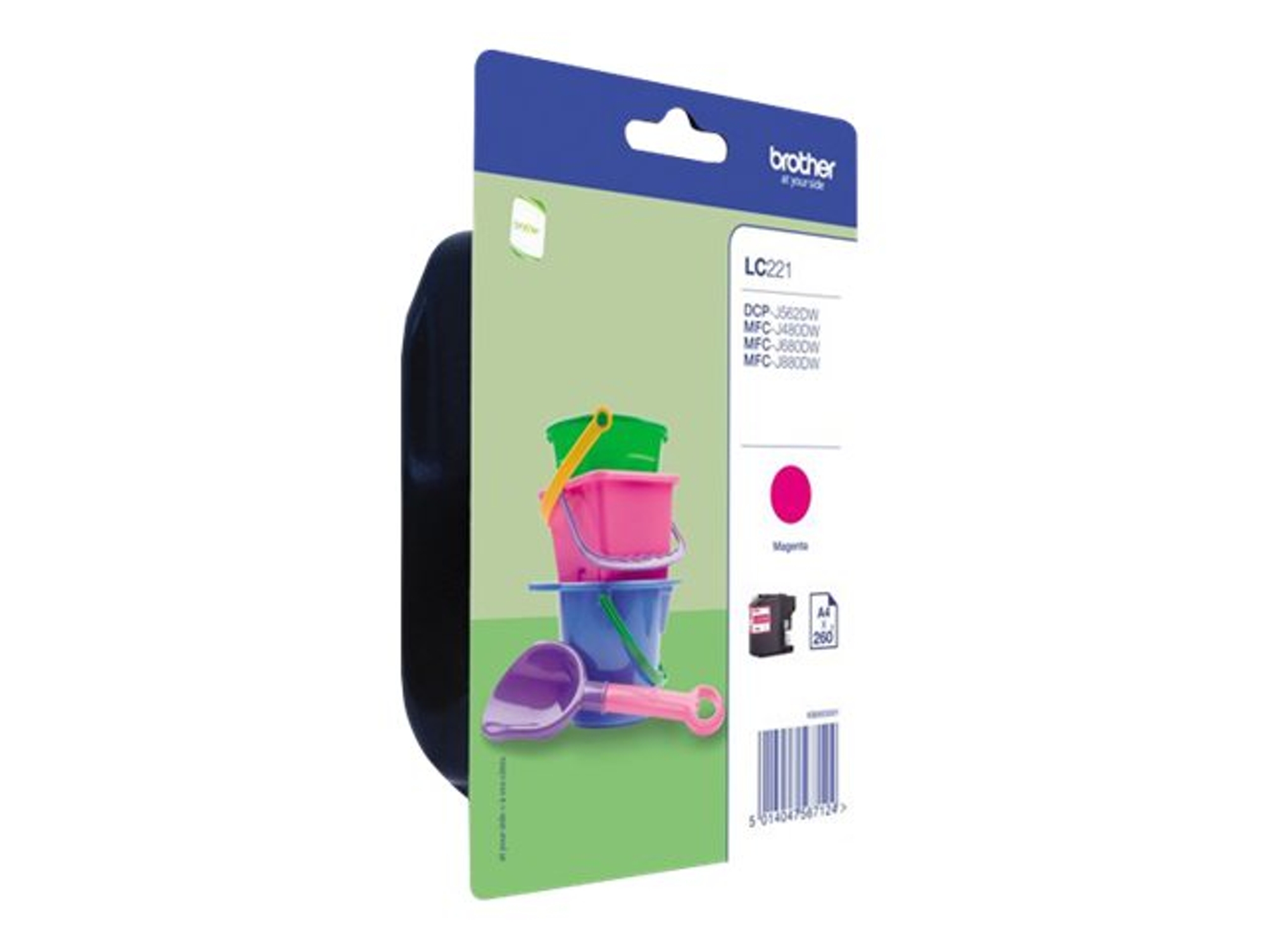 Cartucho de tinta Original BROTHER LC221MBP Magenta 260 páginas