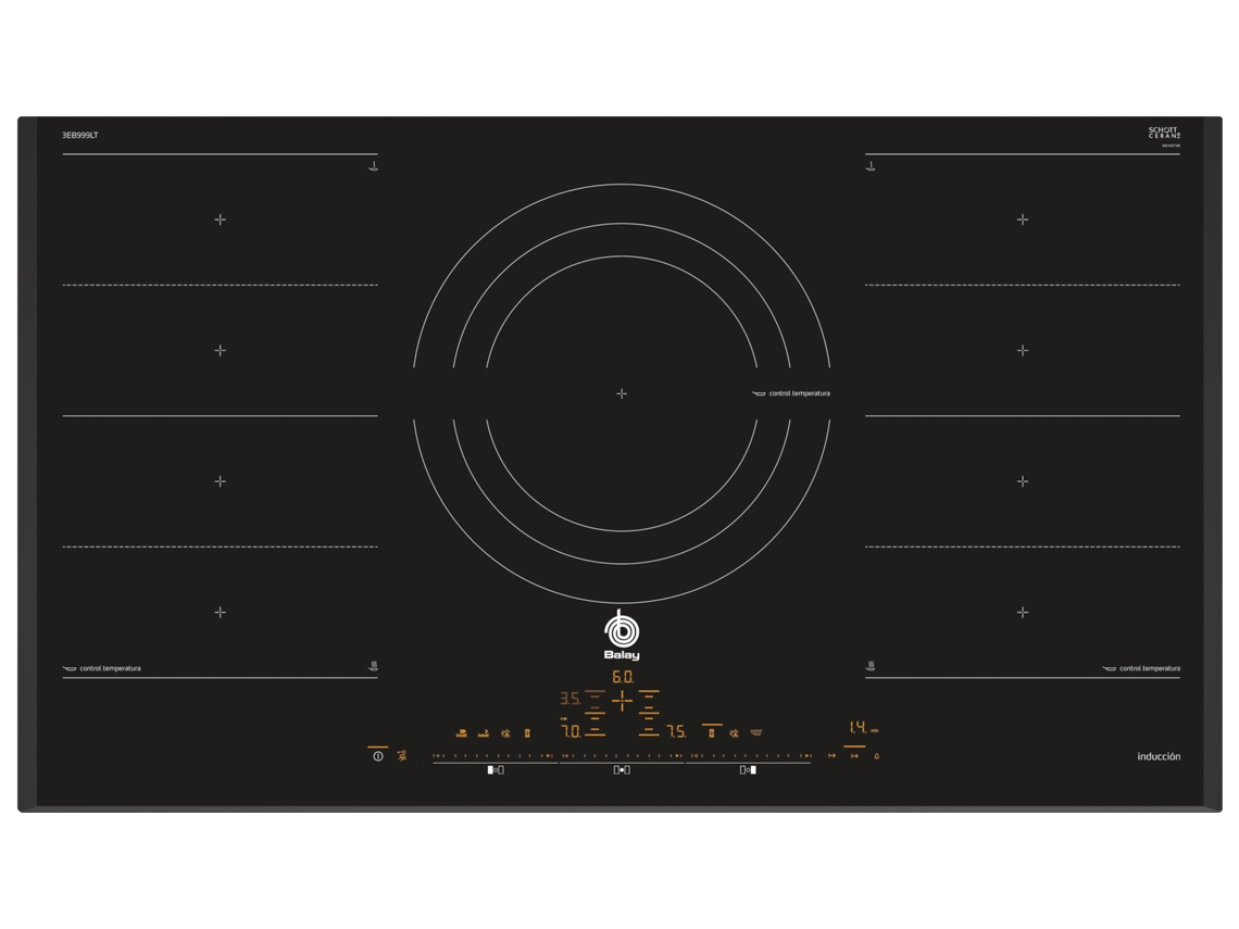 Placa Flex de Inducción BALAY 3EB999LT (Eléctrica - 91.8 cm - Negro)