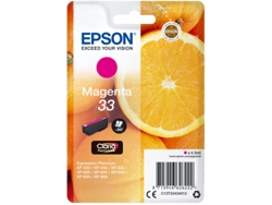 Cartucho de tinta original EPSON, 33, Naranjas 4,5 ml, Magenta, Estándar, C13T33434012, T3343