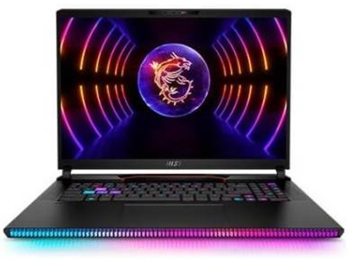 Portátil MSI RAIDER GE78HX 13VI-418XES Core Negro (17'' - I9-13980HX - RAM: 32 GB - 2 TB SSD - RTX4090)