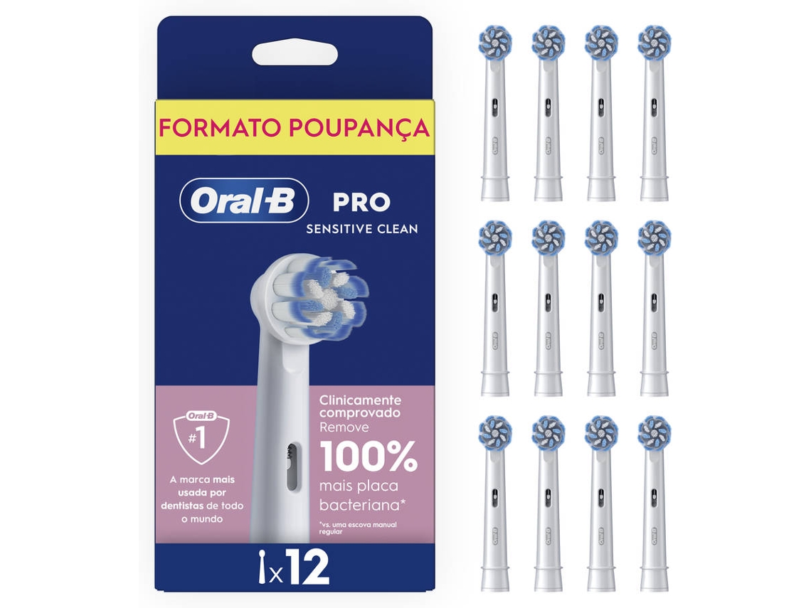 Recarga Escova de Dientes ORAL-B Pro Sensitive Clean (12 Unidades)