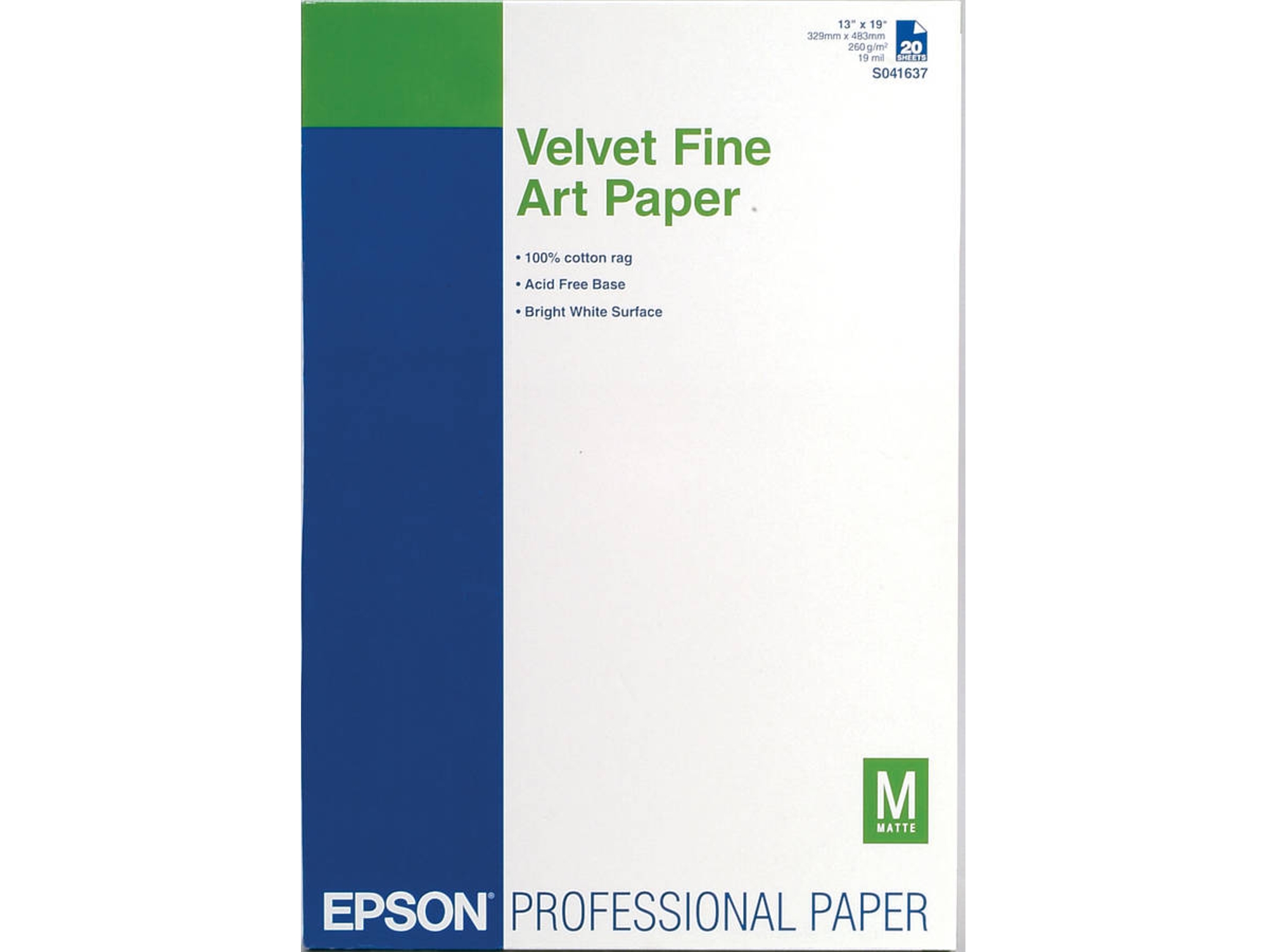 Papel para impresora  EPSON Velvet Fine Art - C13S041637