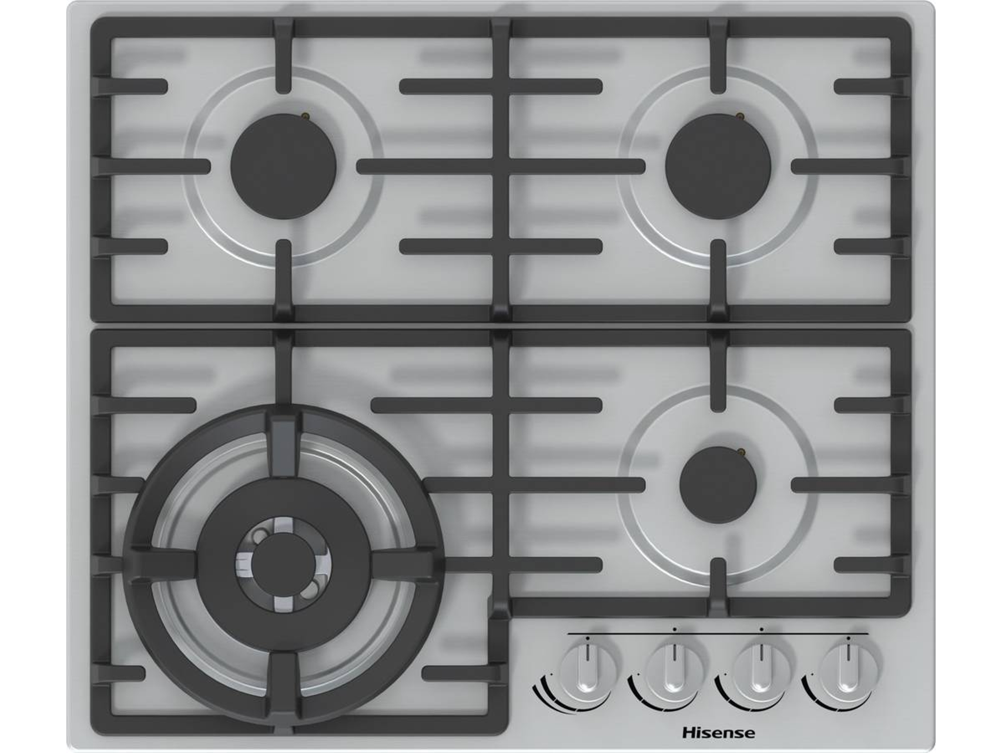 Placa de Gas HISENSE GM663X (Gas Natural - 60 cm - Inox)
