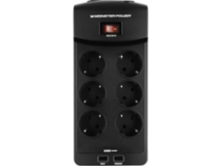 Regleta MONSTER EX PROT 600U negro