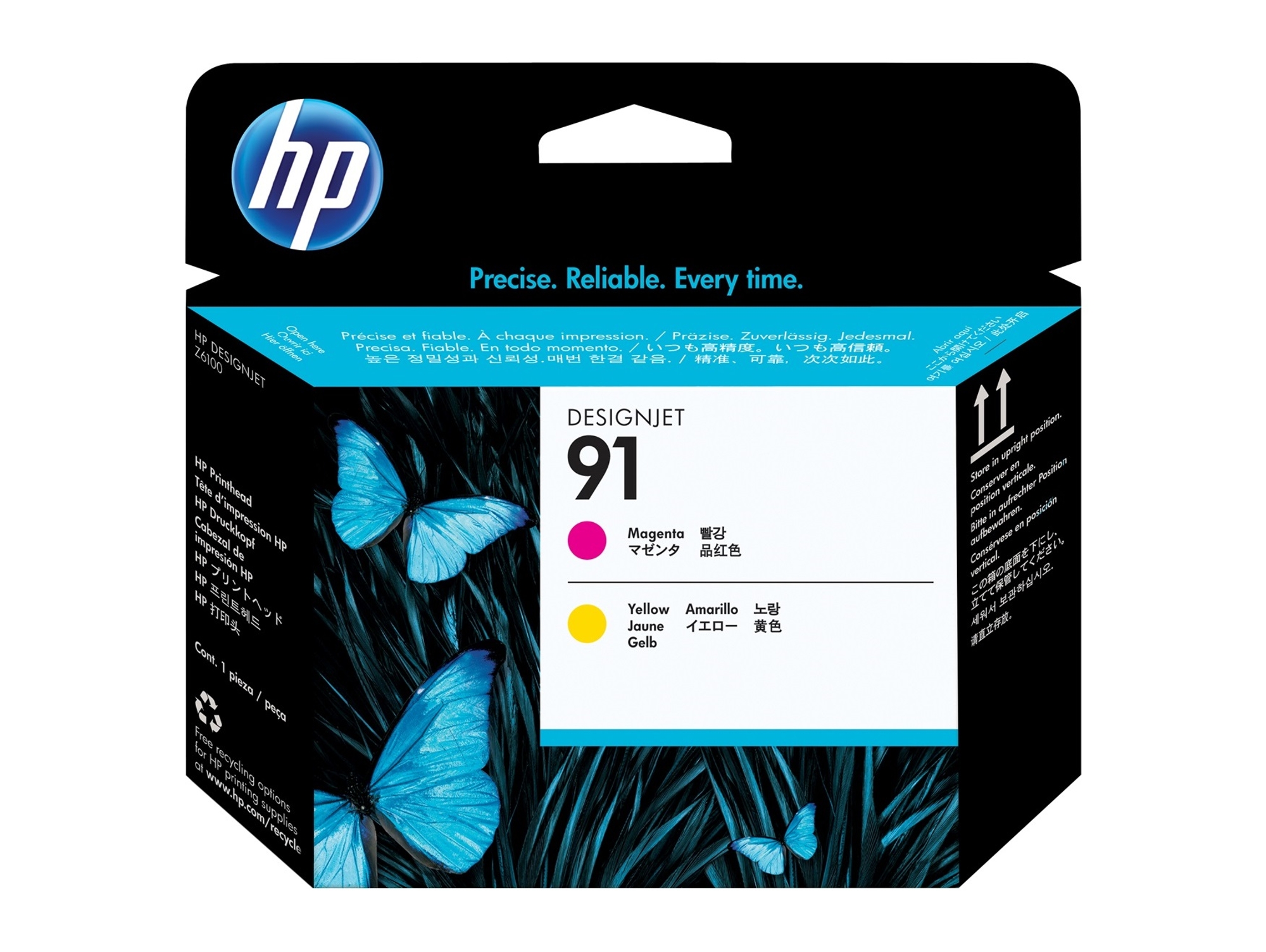 Cabezal de Impresión Original HP 91 C9461A Magenta y Amarillo  para DesignJet Z6100, Z6100ps