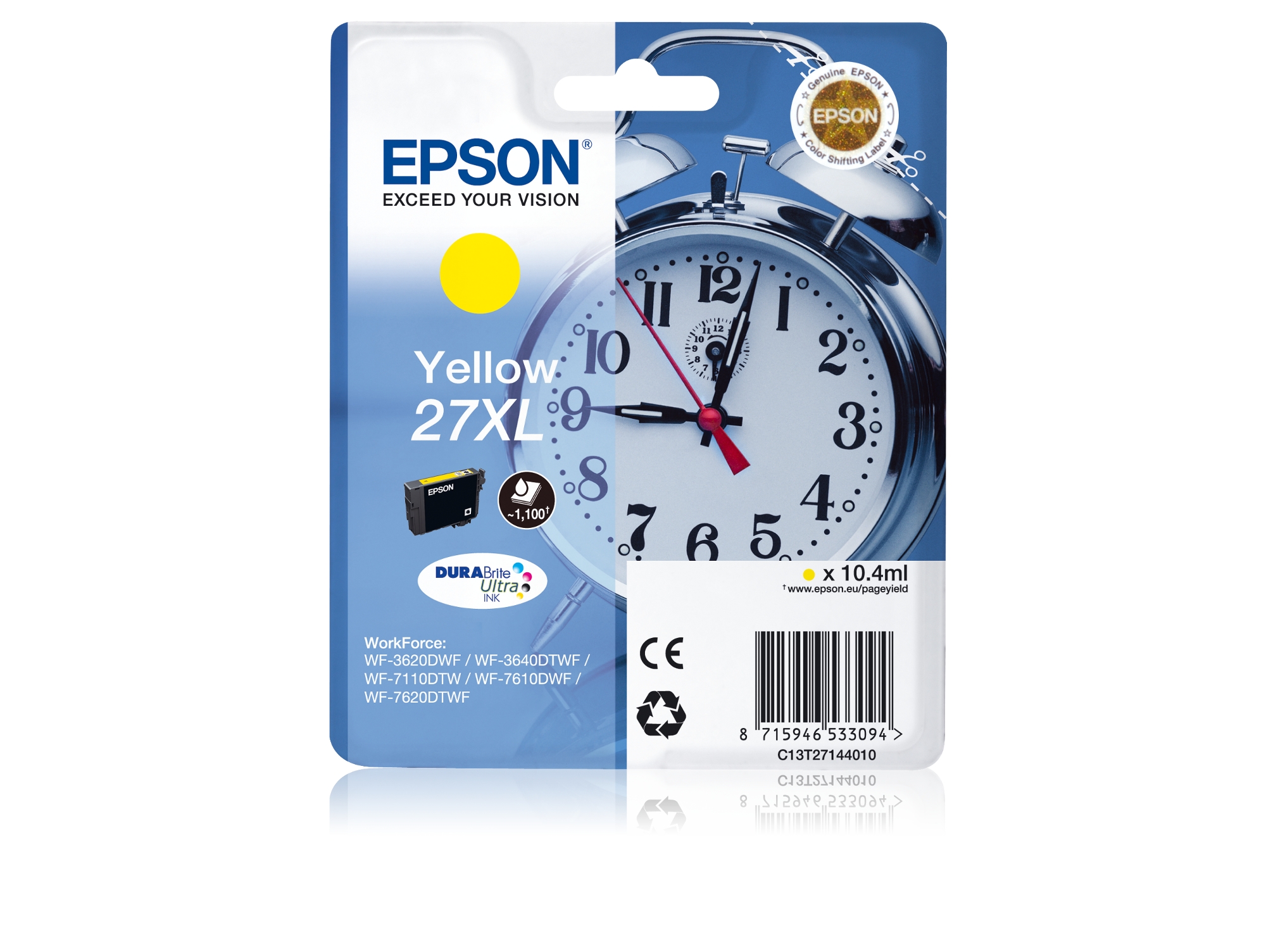 Cartucho de tinta original EPSON 27XL, Despertador XL, C13T27144022, T2714