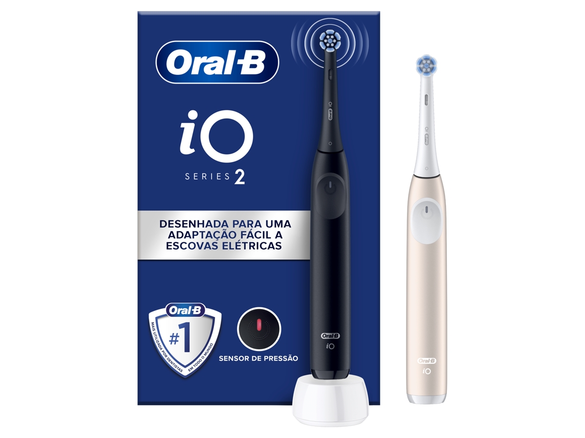 Cepillo de Dientes Eléctrico ORAL-B IO2 Dúo Negro/Rosa (2 Unidades)