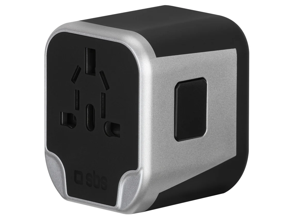 Adaptador Viaje Universal 2x USB SBS Negro