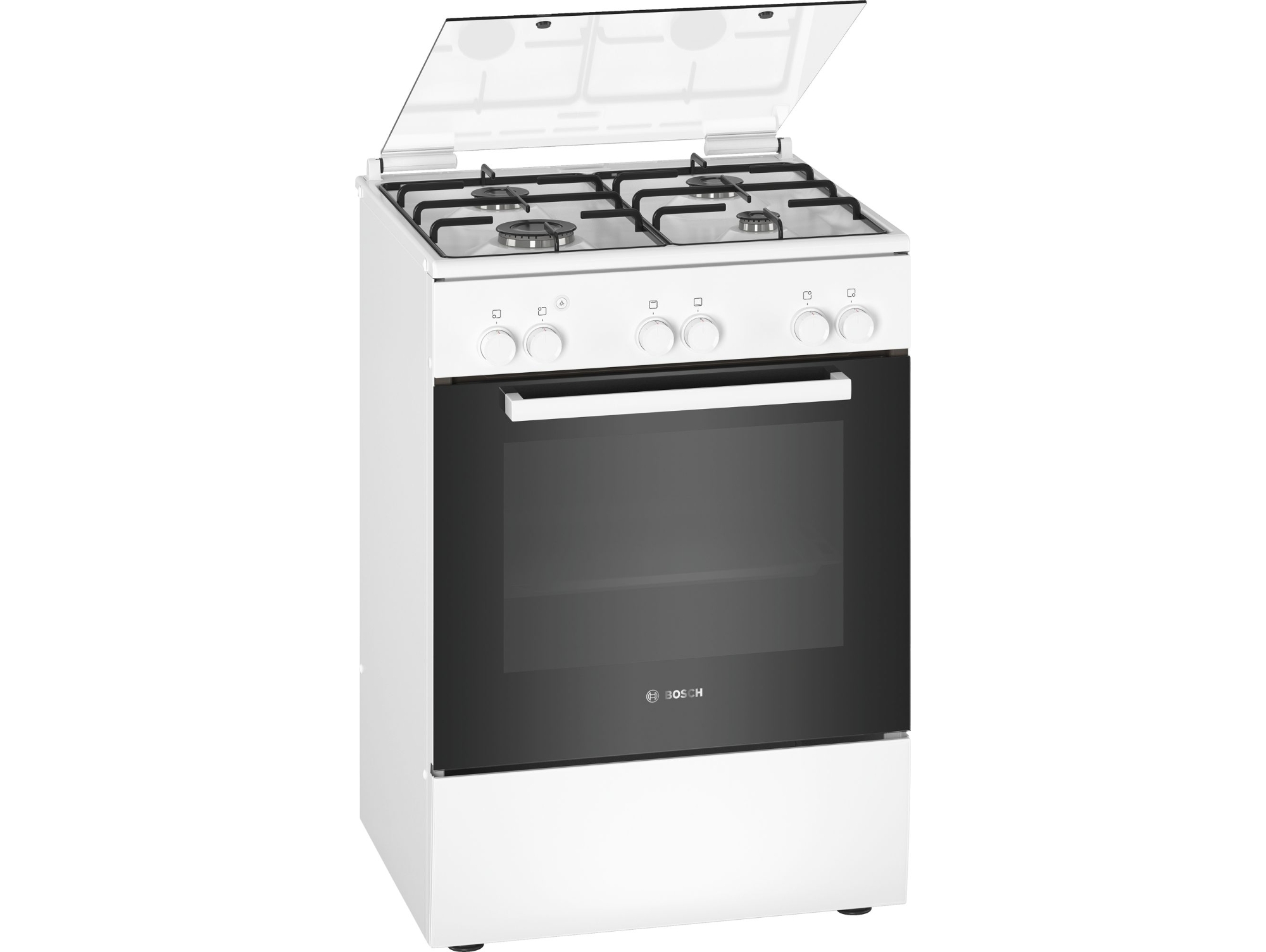 Cocina BOSCH HGA00D20 (71 L - Gas Natural - Blanco)