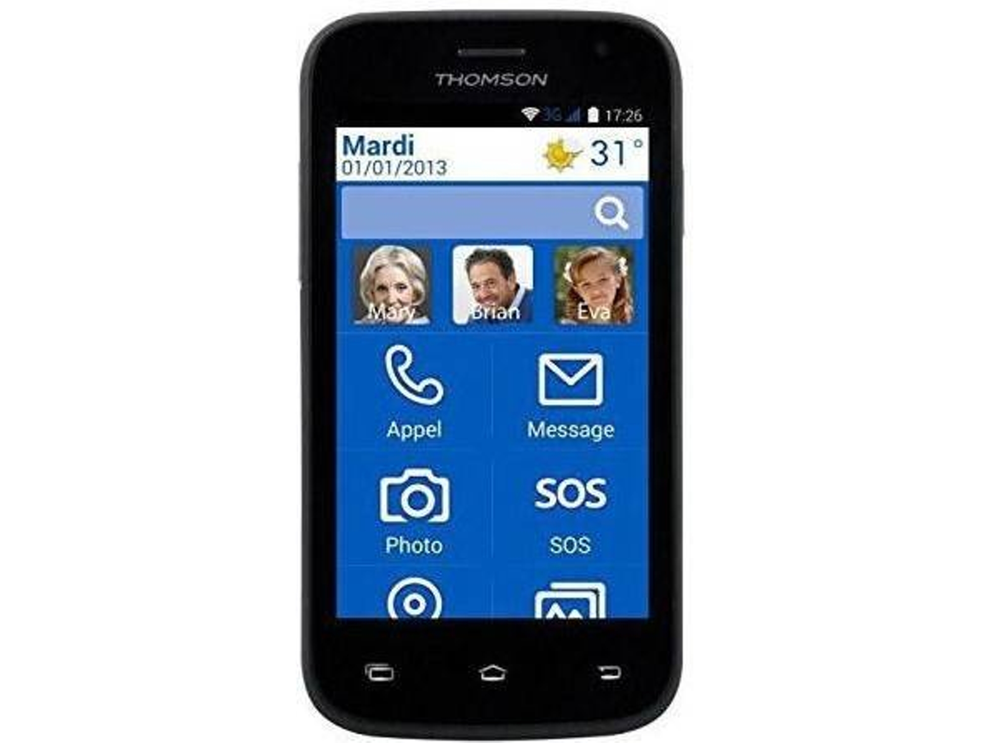 Smartphone THOMSON Serea 400 (4'' - 512 MB - 4 GB - Negro)