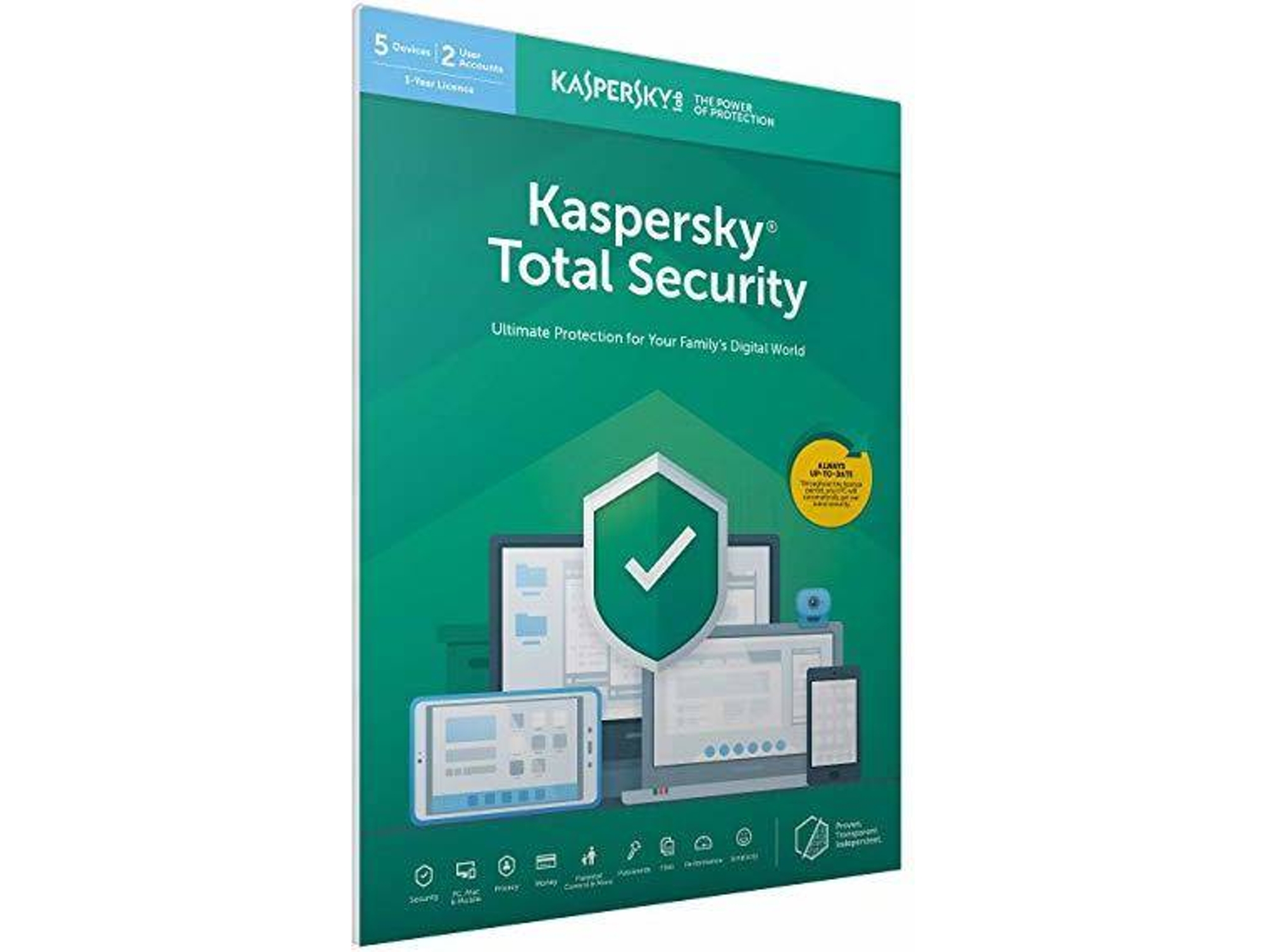Software KASPERSKY Total Security (4 o más Dispositivos - 1 - PC, Tablet y Smartphone)