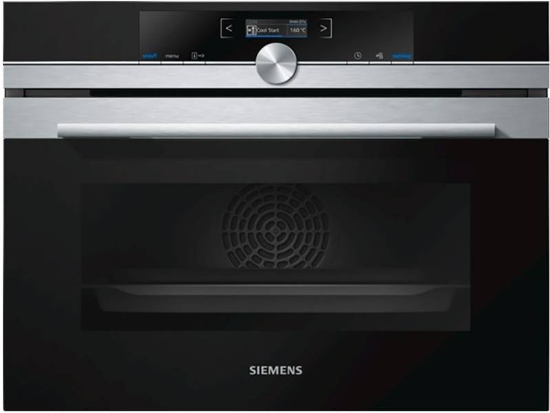 Horno Compacto SIEMENS CB675GBS3 (47 L - 56.8 cm - Hidro y Pirolítico - Inox)