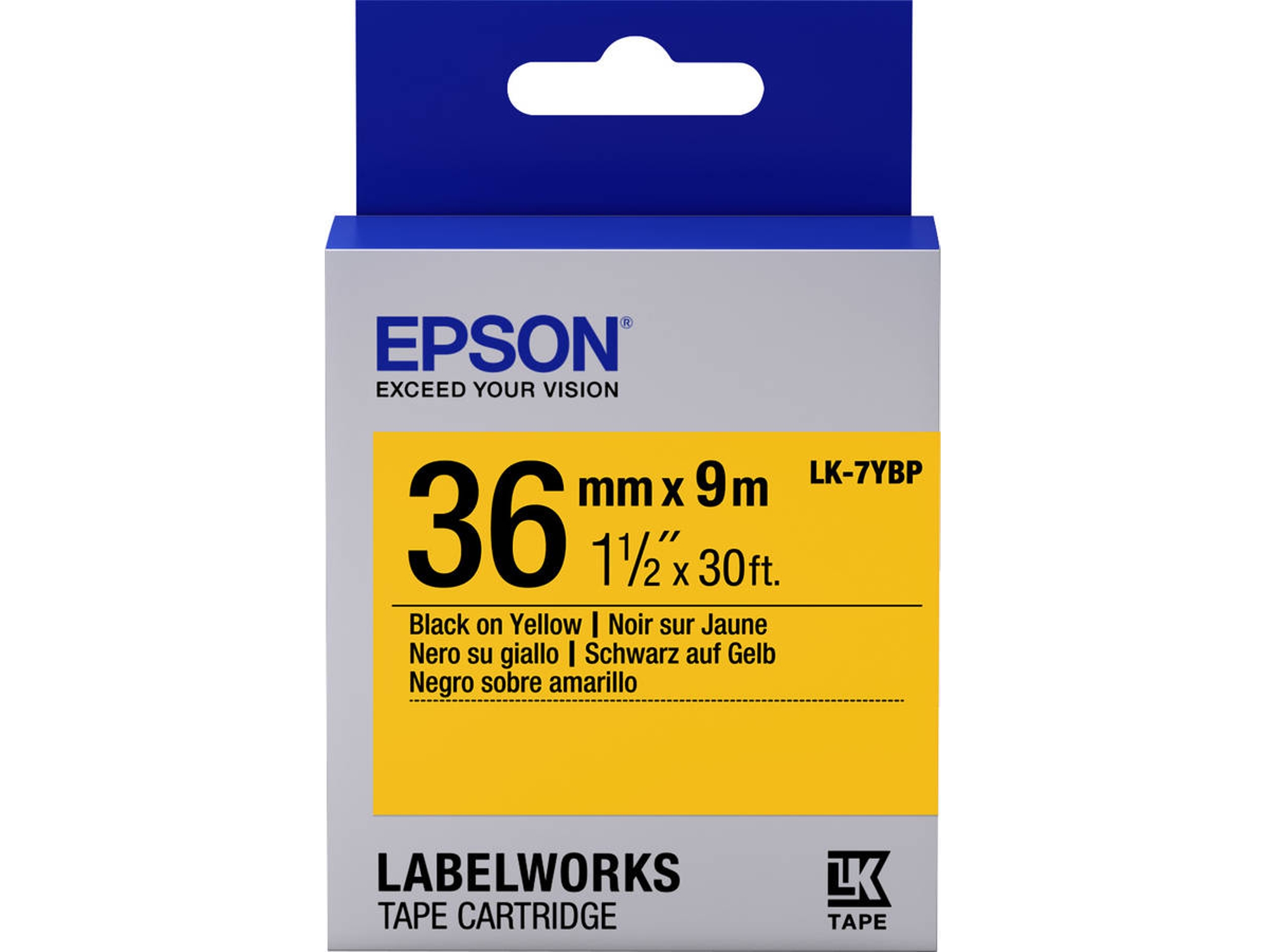 Cinta color EPSON LK-7YBP - C53S657005