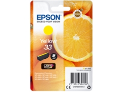Cartucho de tinta original EPSON, 33, Naranjas 4,5 ml, Amarillo, Estándar, C13T33444012, T3344