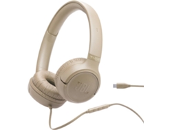 Auriculares con Cable USB-C JBL TUNE 530C (On Ear - Microfóno - Beige)